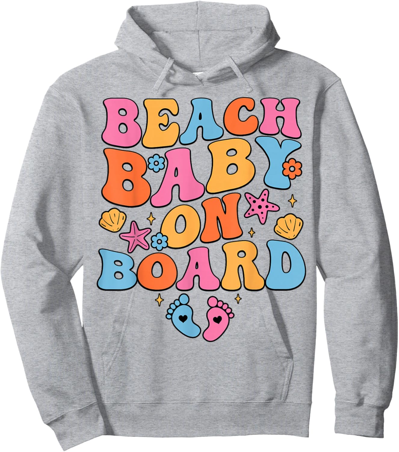 Beach Baby On Board Pregnancy Baby Announcement Cruise Trip Hoodie - Hoodie | Ash