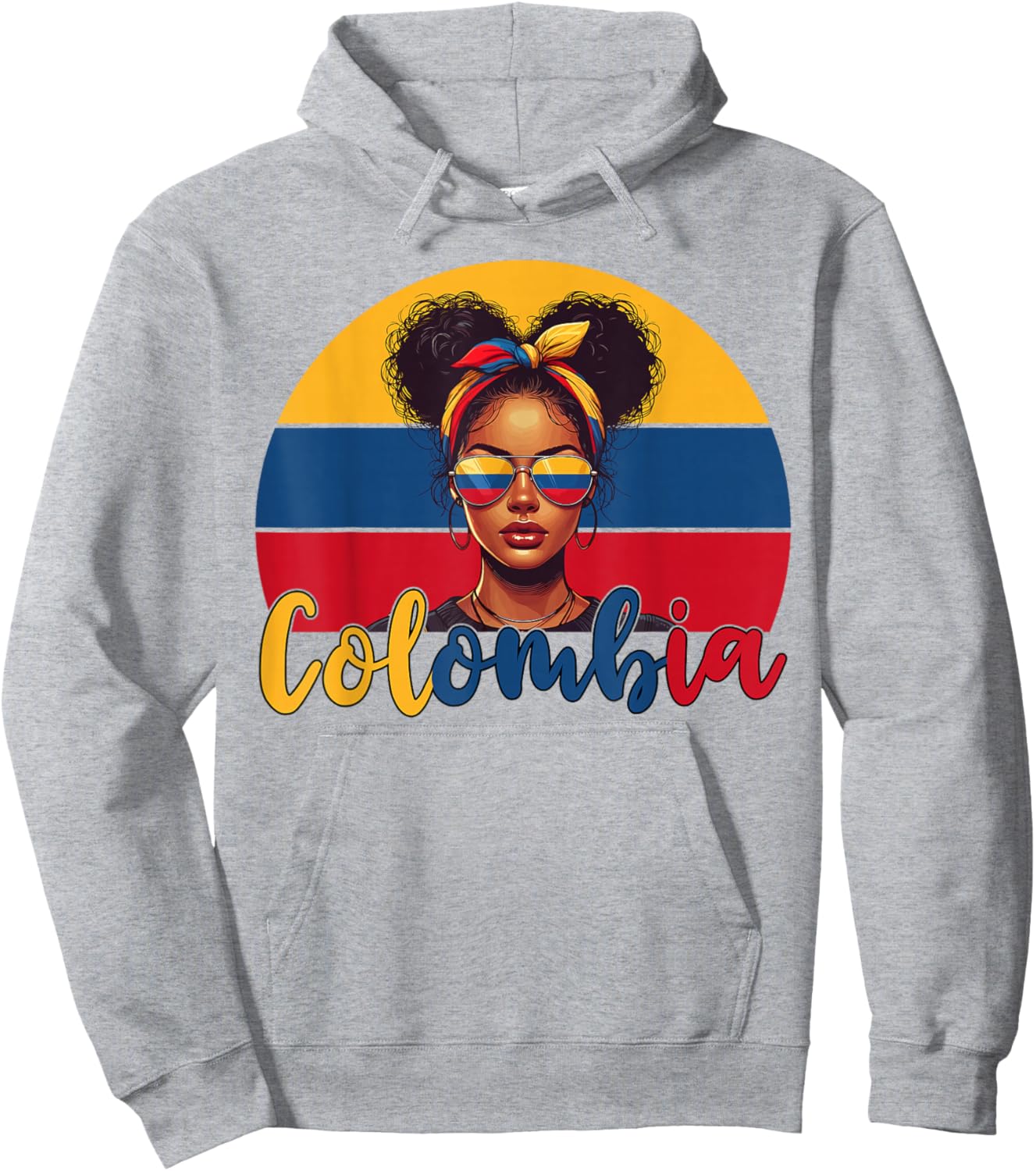 Colombian Girl Colombia Flag Proud Afro Colombian Women Hoodie - Hoodie | Ash