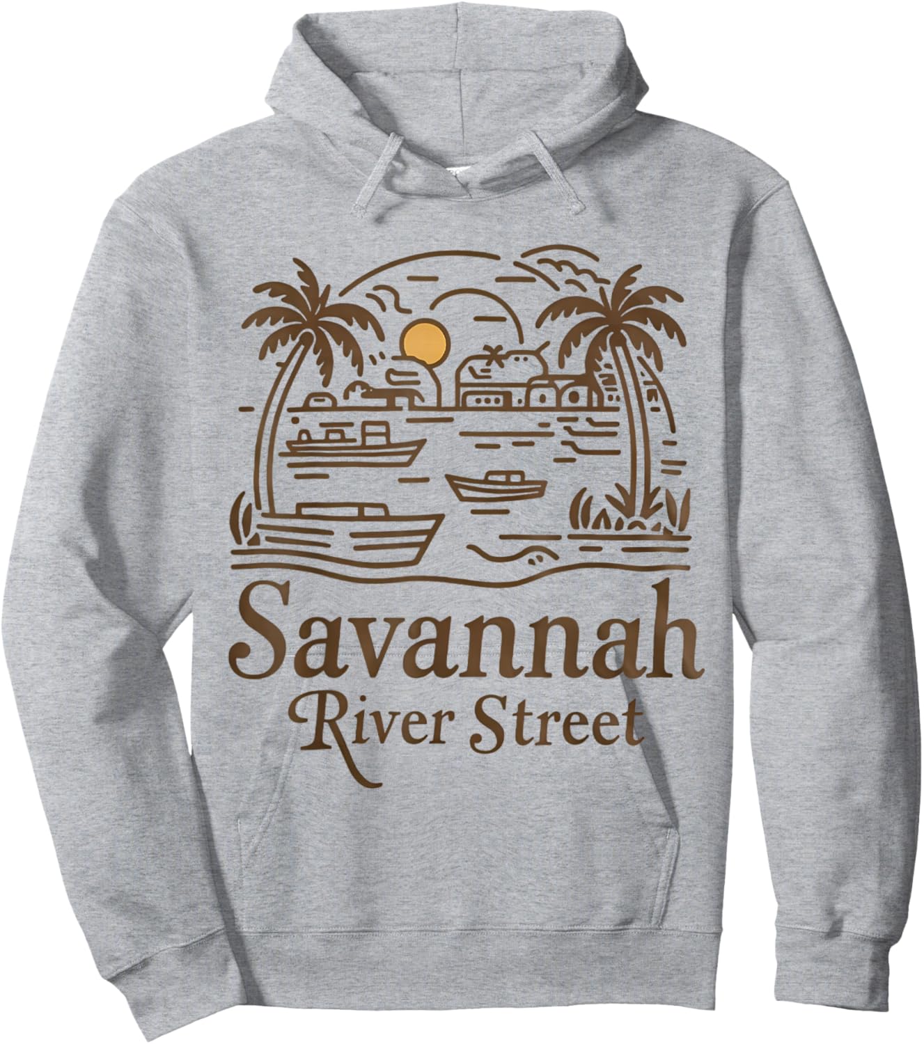 Savannah River Street Georgia Souvenir Hoodie - Hoodie | Ash