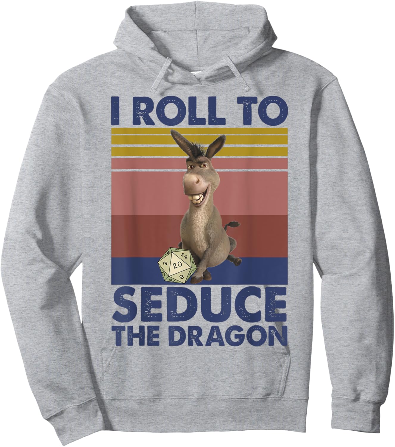 I Roll To Seduce The Dragon Donkey Roleplaying Dice Gamer Hoodie - Hoodie | Ash