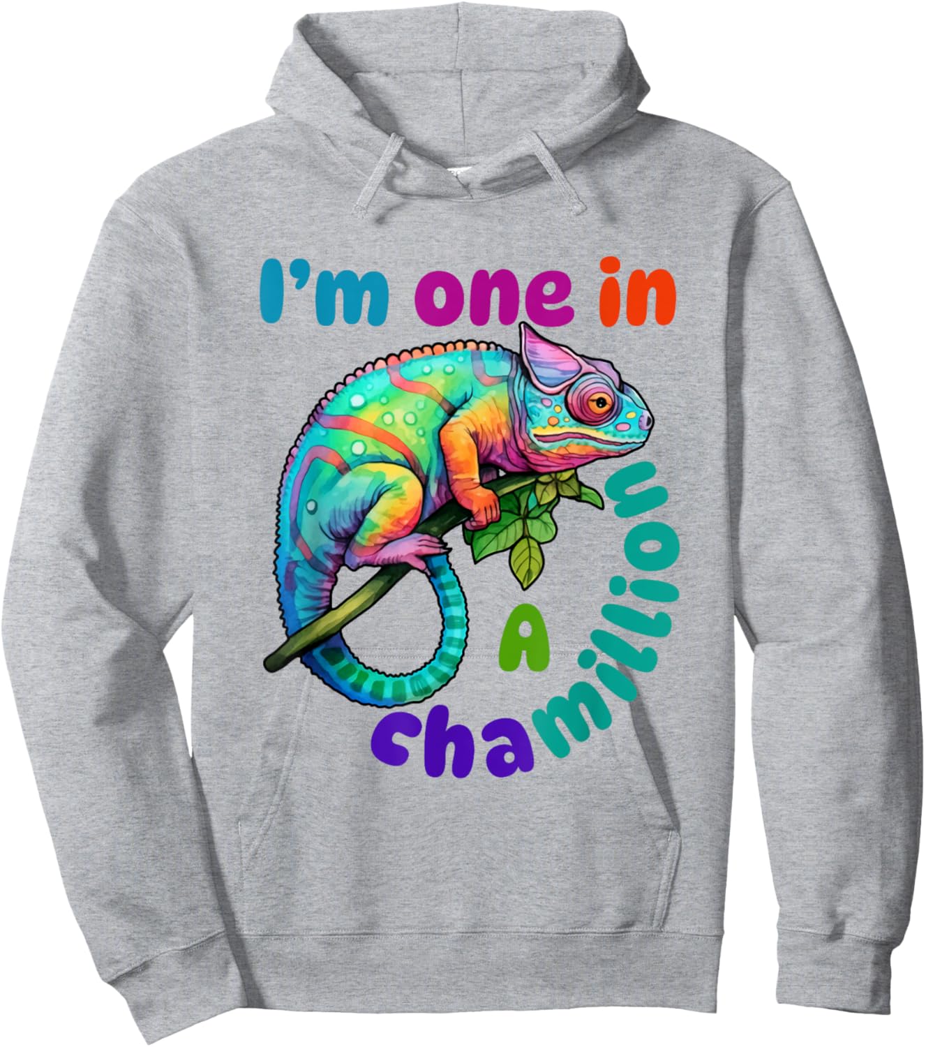Chameleon Cute Lizard Saying Pun Kids Boys Toddlers Hoodie - Hoodie | Ash