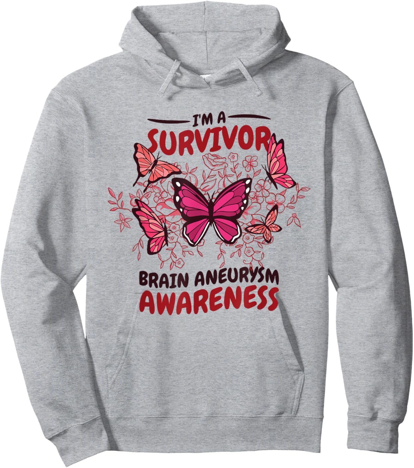 I'M A Survivor Brain Aneurysm Awareness, Aneurysm Awareness Hoodie - Hoodie | Ash
