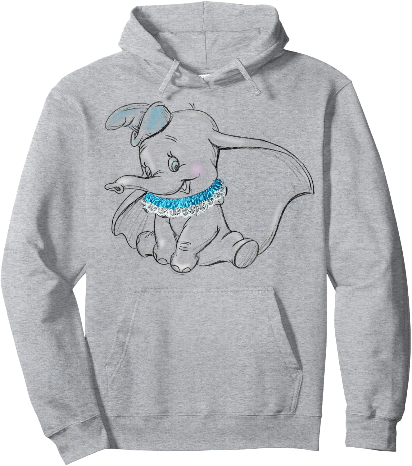 Dumbo - Sitting Dumbo Hoodie - Hoodie | Ash