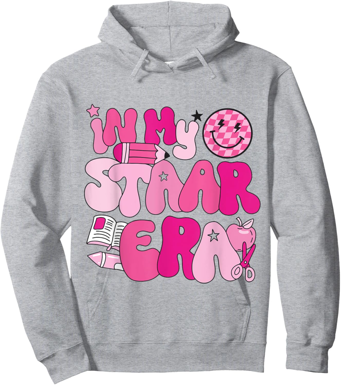 Groovy In My Star Era Pink Teacher Team Teacher Appreciation Women Hoodie - Hoodie | Ash
