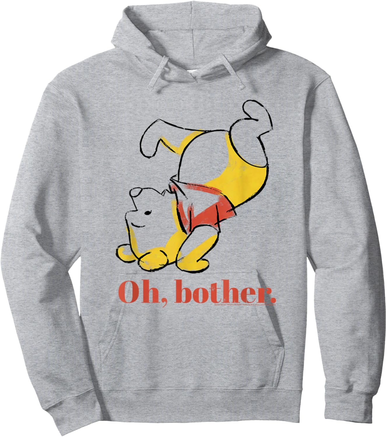 Disney Winnie The Pooh Oh Brother Handstand Art Logo Hoodie - Hoodie | Ash