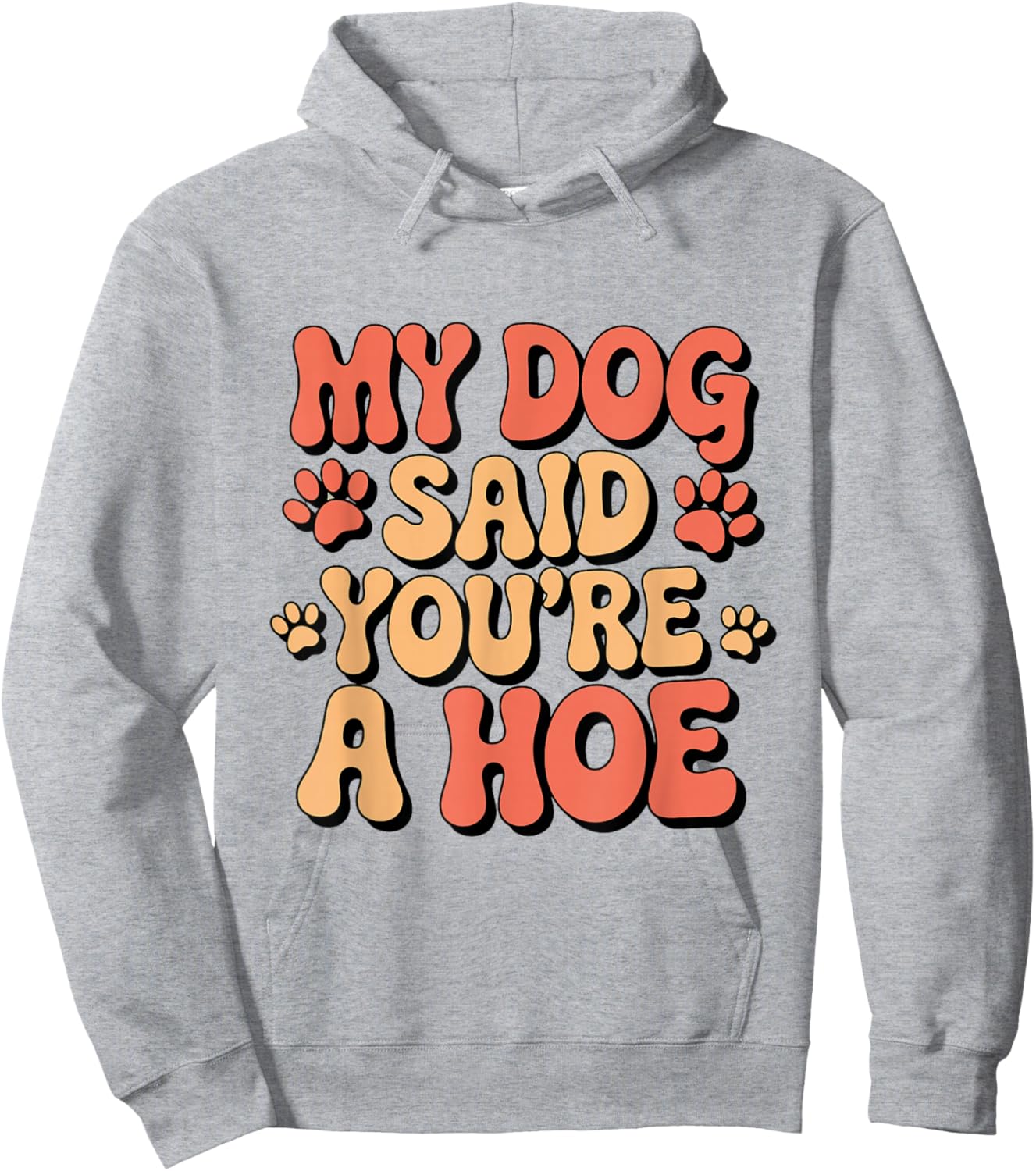 Funny Groovy My Dog Said You're a Hoe Sarcastic Dog Hoodie - Hoodie | Ash