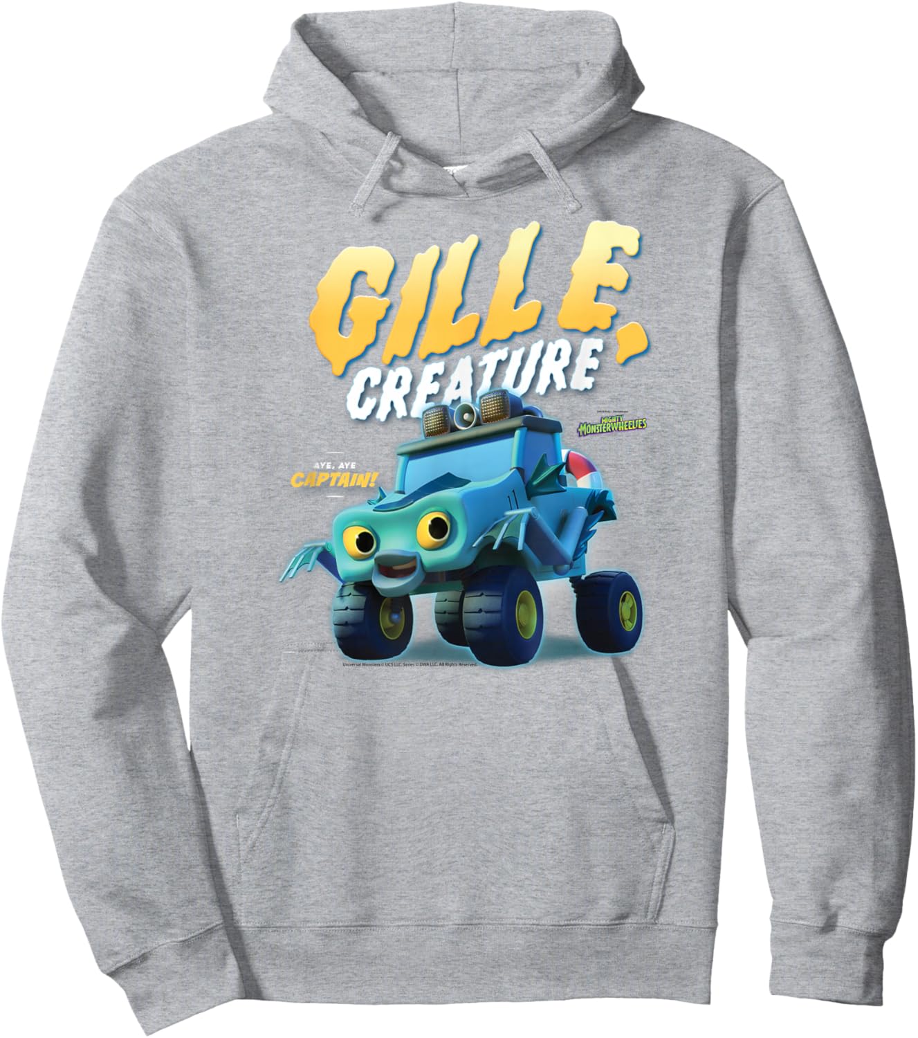 DreamWorks Mighty MonsterWheelies Gille Creature Hoodie - Hoodie | Ash