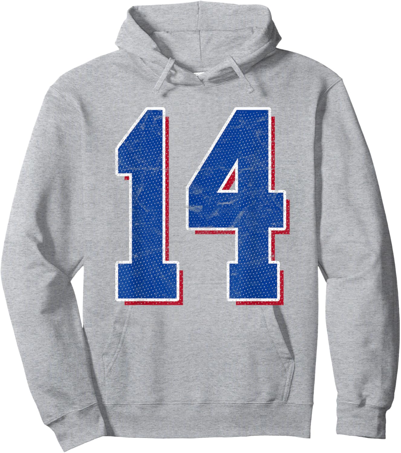 Number 14 Numbered Uniform Sports Team Jersey 14th Birthday Hoodie - Hoodie | Ash