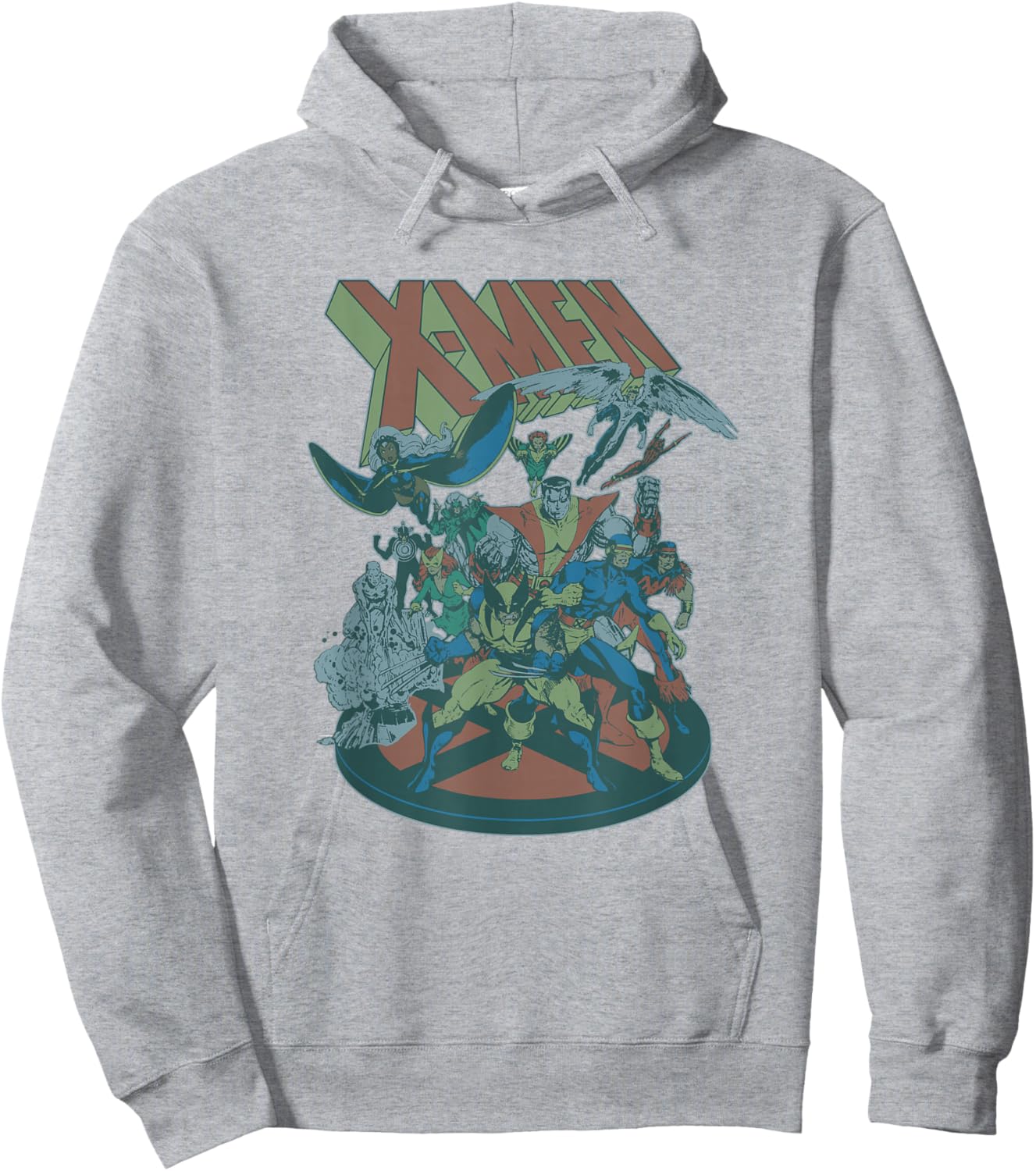 Marvel X-Men Ultimate Super Hero Teamup Vintage Shot Hoodie - Hoodie | Ash