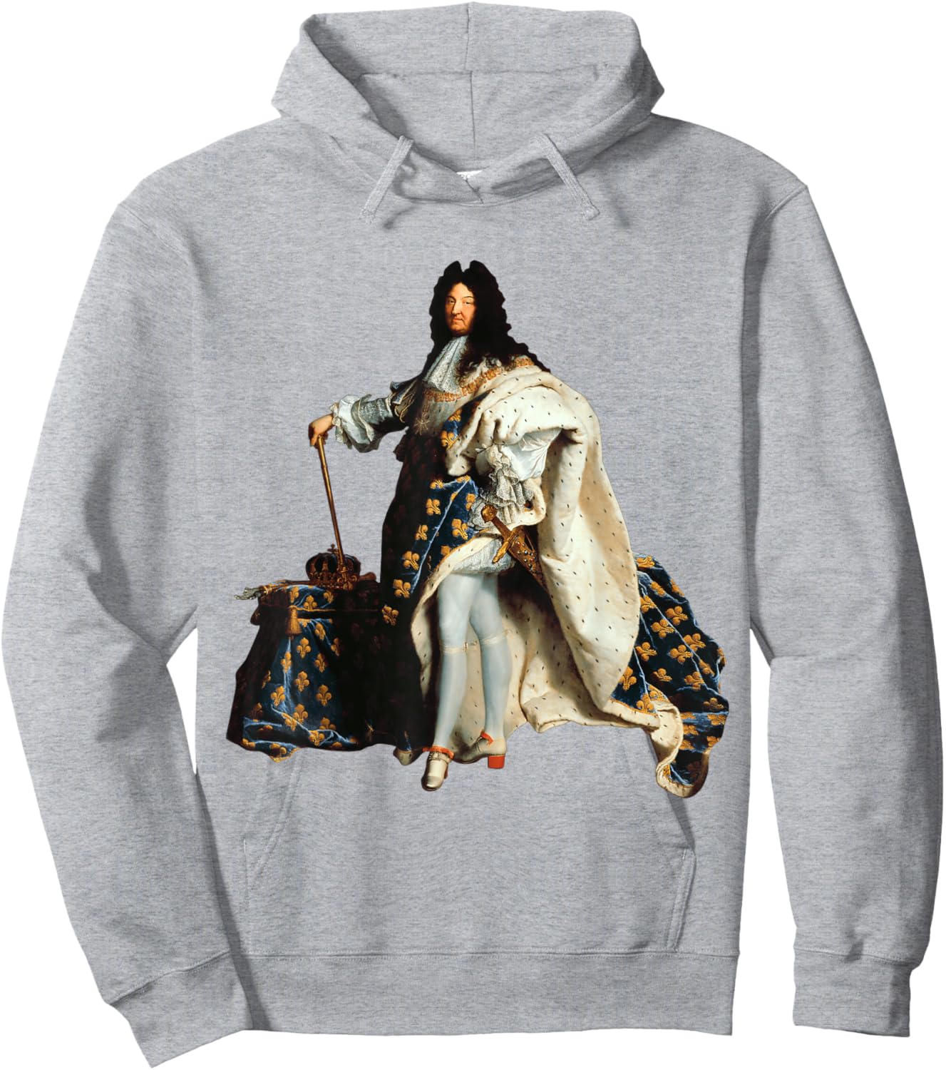 Louis XIV, Louis 14, French King Royalist Fleur de Lys Hoodie - Hoodie | Ash