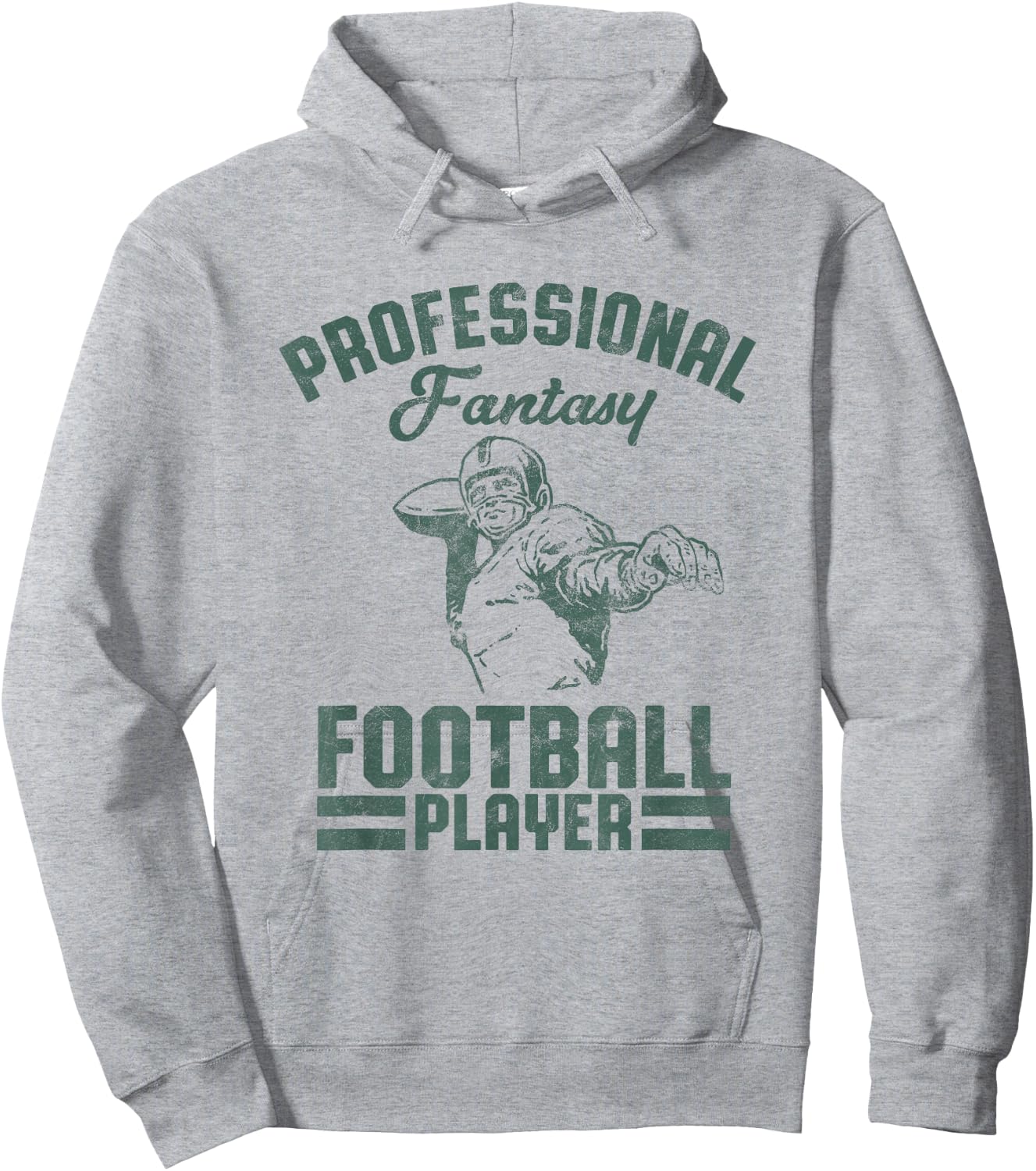 Fantasy Football Player Retro Design Party Kit Trophy Gift Hoodie - Hoodie | Ash