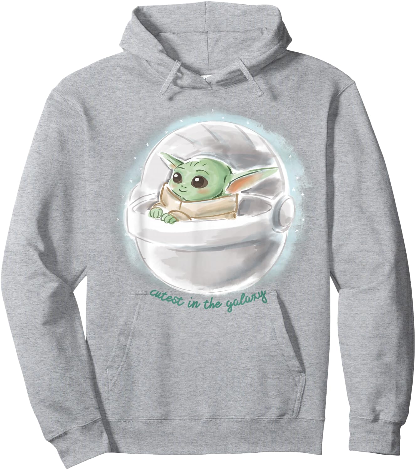 Star Wars The Mandalorian The Child Cutest In The Galaxy Hoodie - Hoodie | Ash