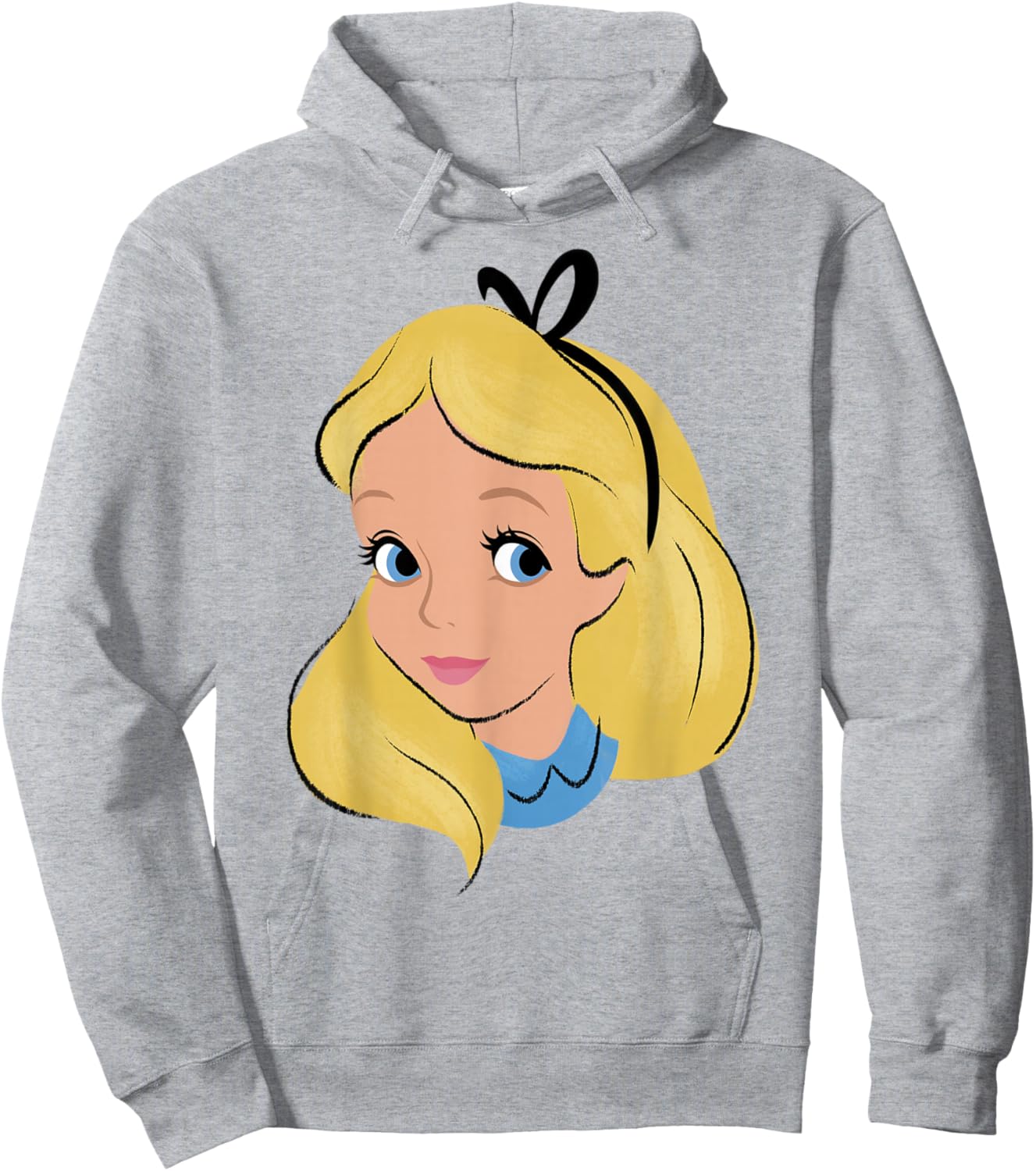 Disney Alice in Wonderland Alice Big Face Hoodie - Hoodie | Ash