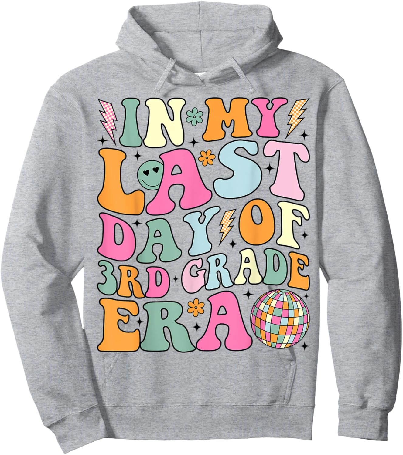 Groovy In My Last Day Of 3rd Grade Era Last Day of School Hoodie - Hoodie | Ash