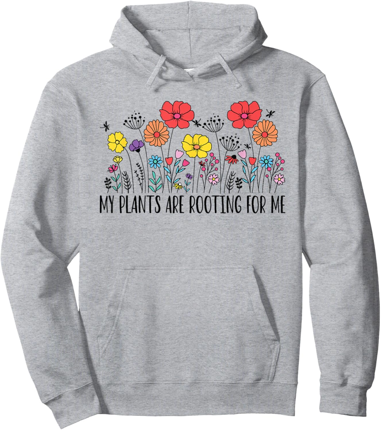 Retro Vintage My Plants Are Rooting For Me Plant Lover Funny Hoodie - Hoodie | Ash