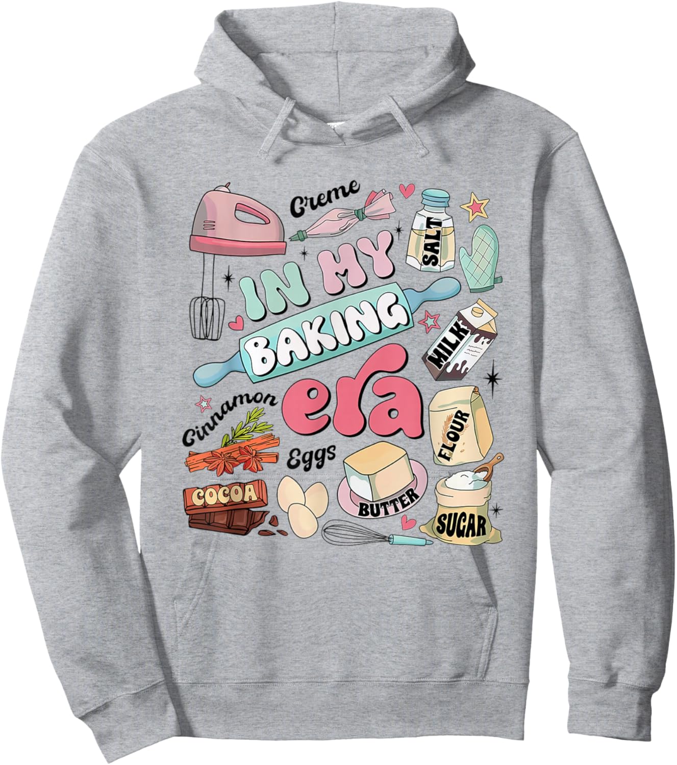 Retro In My Baking Era Funny Baker Baking Cute Chef Women Hoodie - Hoodie | Ash