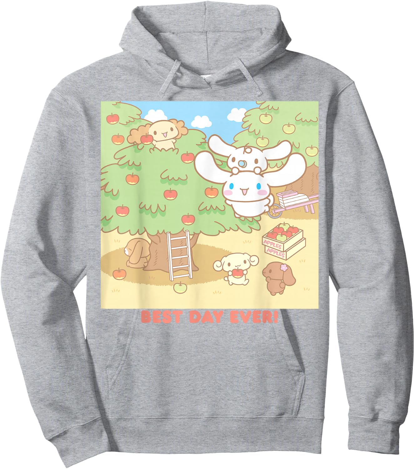 Cinnamoroll Best Day Ever Apple Picking Hoodie - Hoodie | Ash