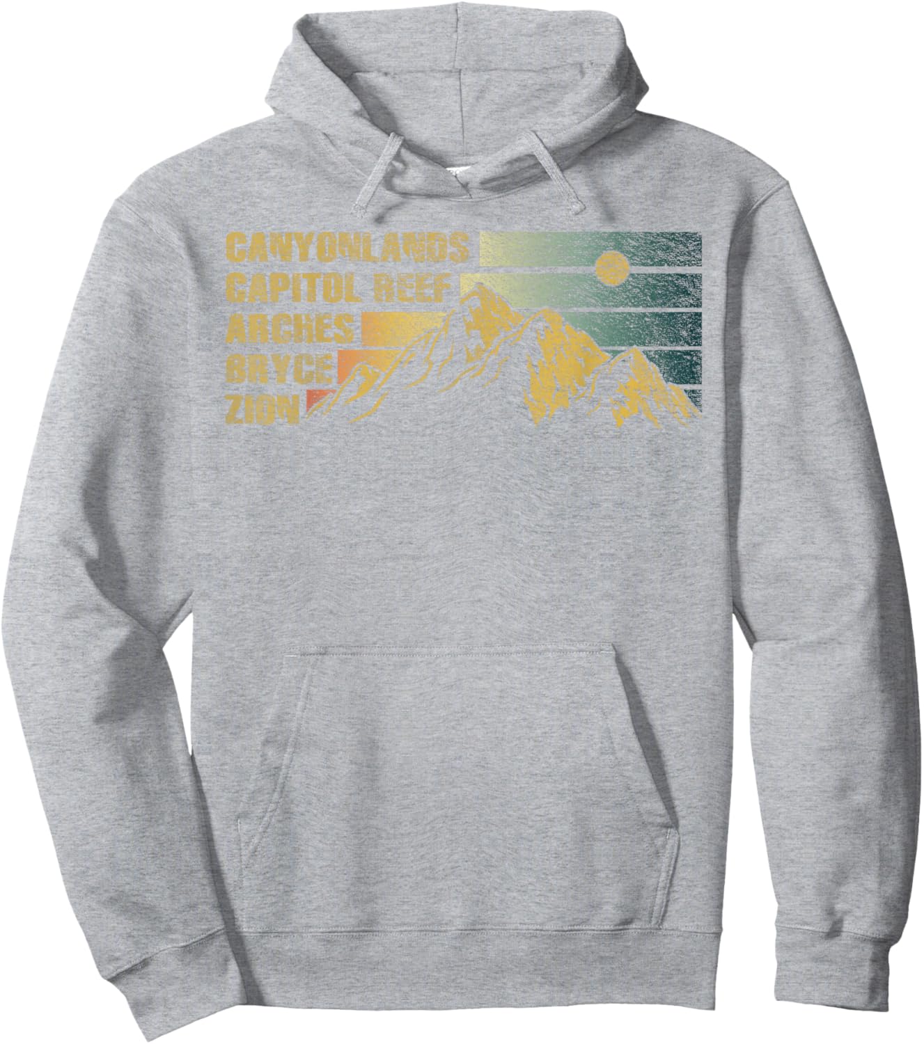 Vintage Utah Souvenir Big 5 Utah Mighty Five National Park Hoodie - Hoodie | Ash