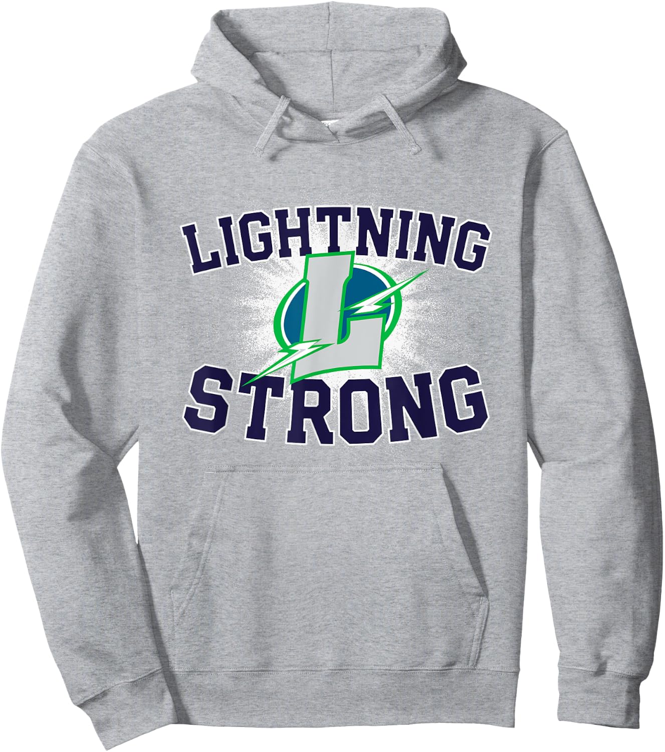 Lapeer Lightning Logo Strong Flag HS Hoodie - Hoodie | Ash