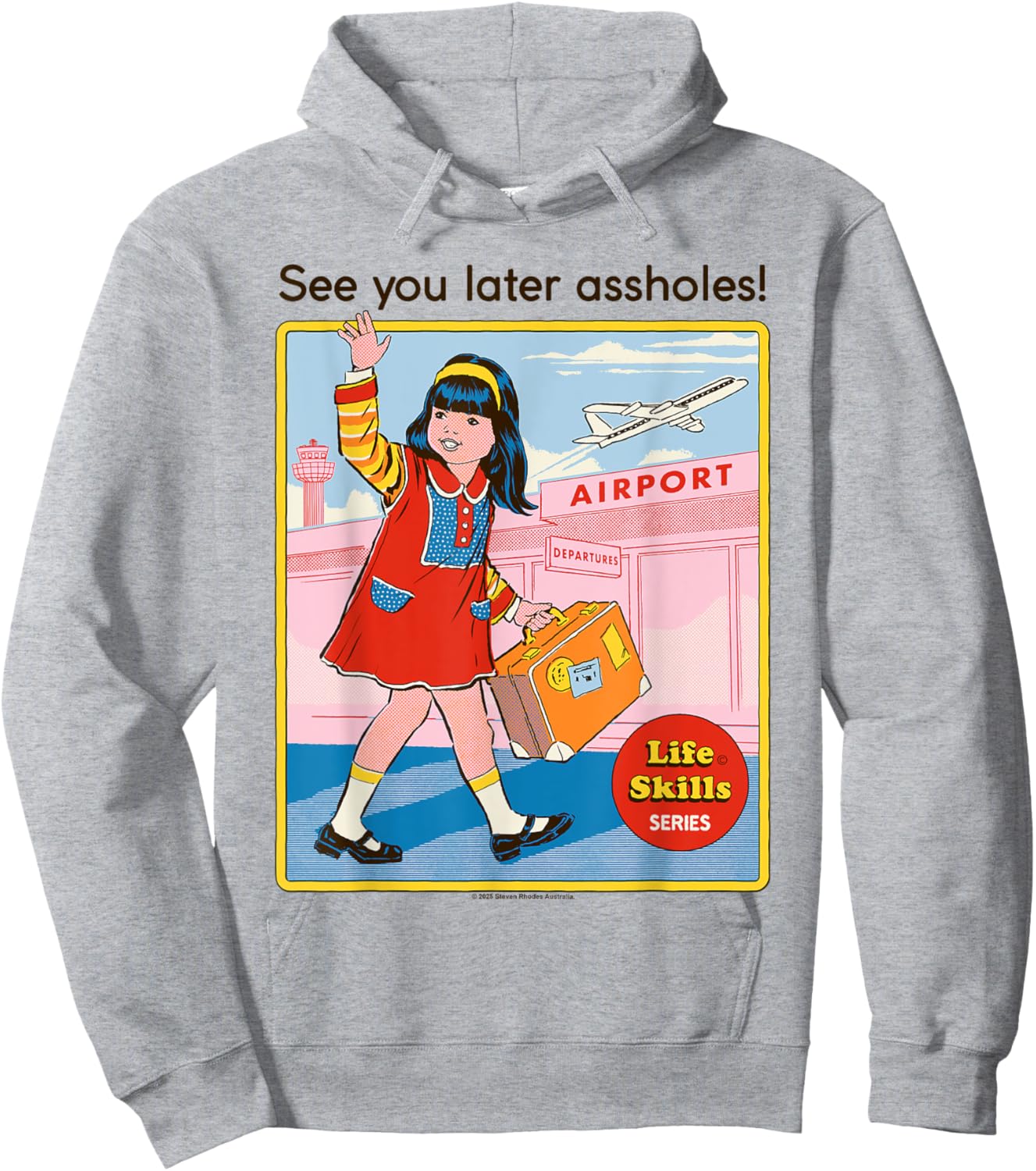 See You Later Sarcastic Retro Vintage Funny Adult Humor Hoodie - Hoodie | Ash