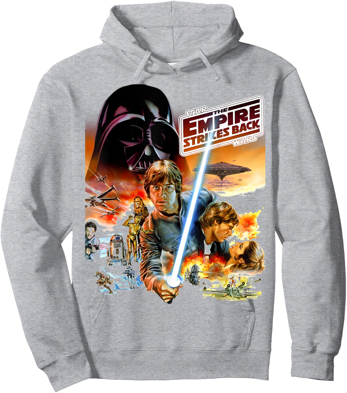 Star Wars The Empire Strikes Back Classic Group Shot Hoodie - Hoodie | Ash