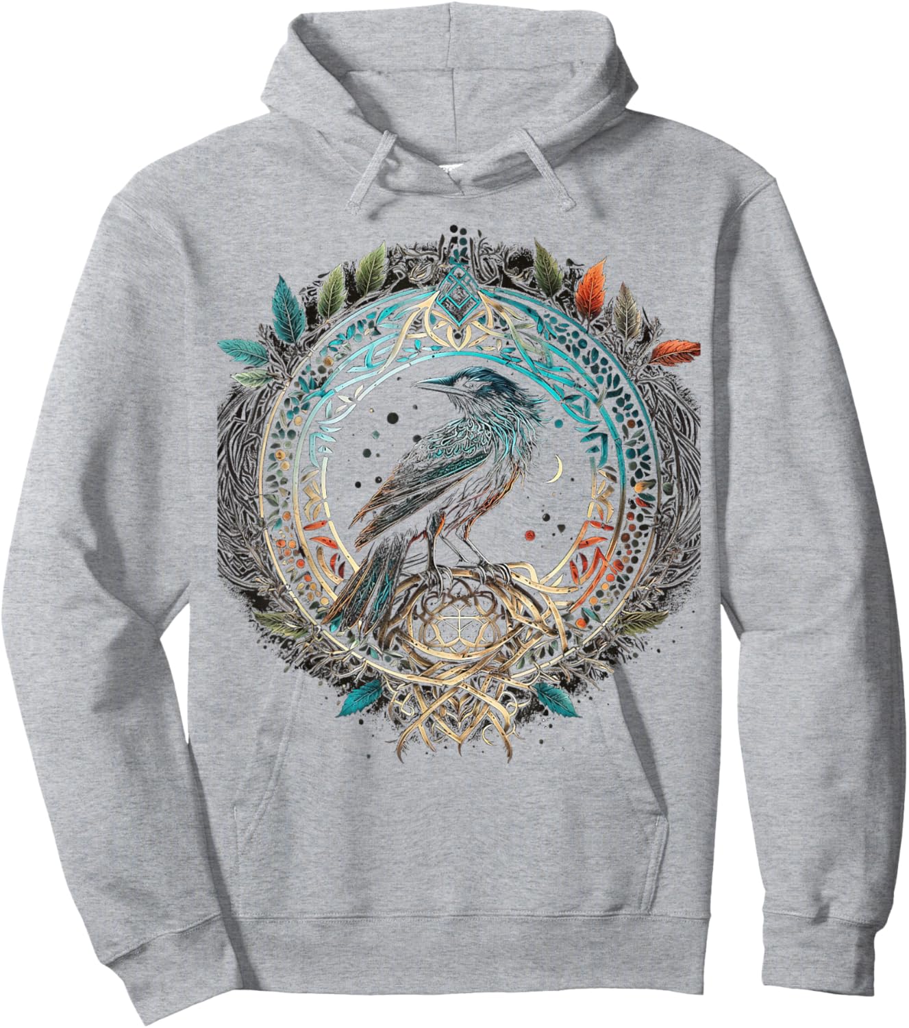 Odin's Bird Northman Valhalla Norse Mythology Hoodie - Hoodie | Ash