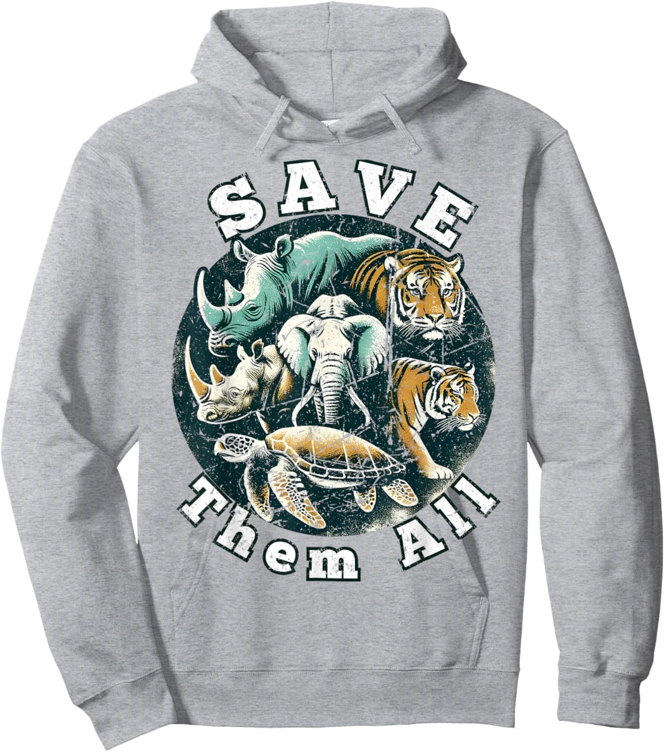 National Endangered Species Day Save Them All Hoodie - Hoodie | Ash