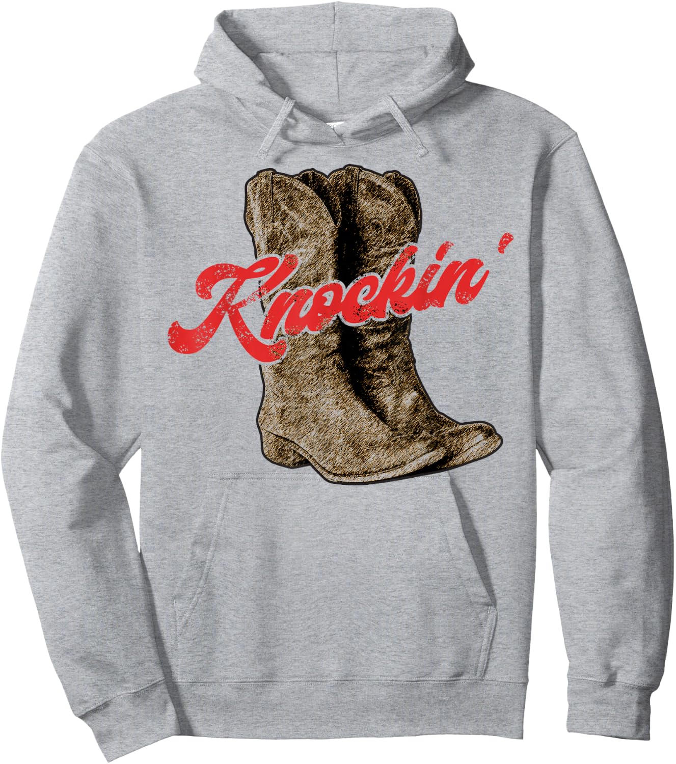 Knockin Boots Boot Cowboy Country Vintage Cowgirl Hoodie - Hoodie | Ash