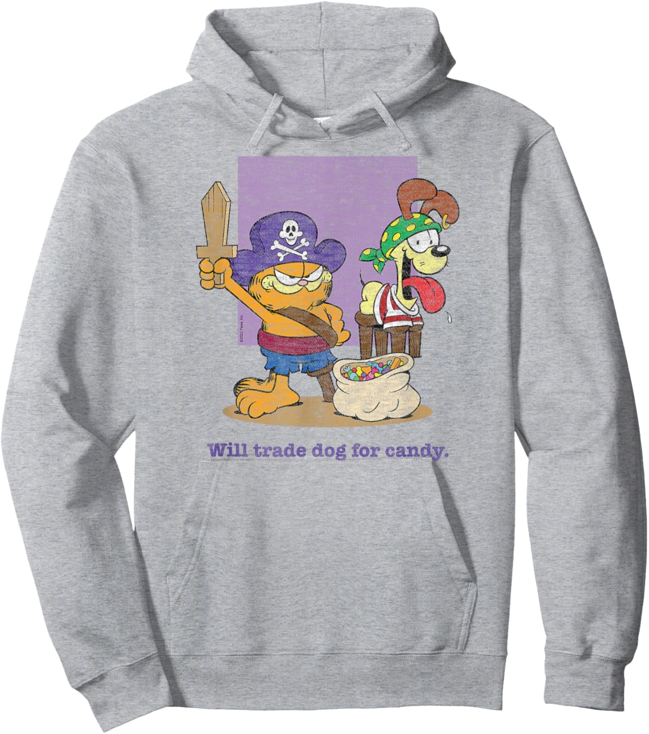 Garfield - Halloween Will Trade Dog For Candy Hoodie - Hoodie | Ash