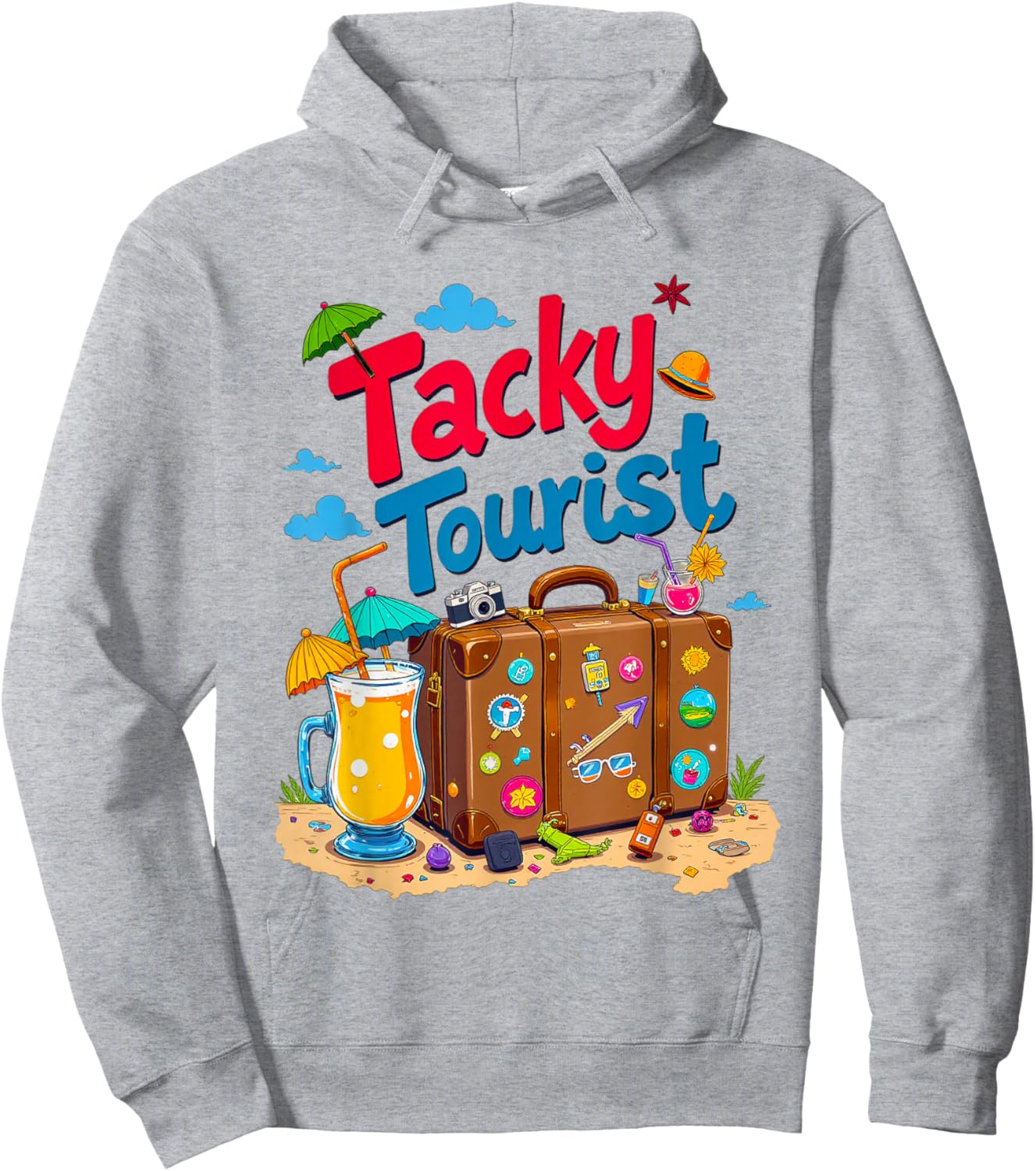 Tacky Tourist Day Outfit Tacky Tourist Costume Idea Tacky Hoodie - Hoodie | Ash