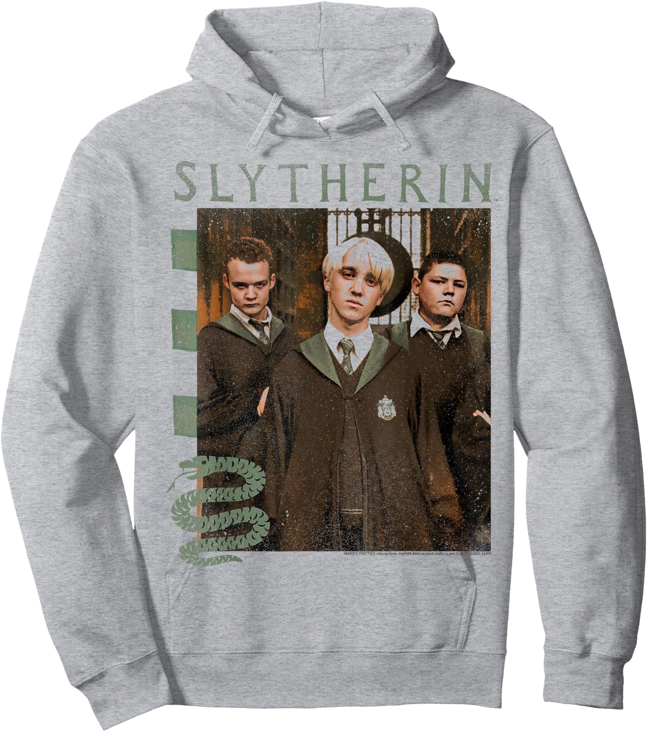 Harry Potter Draco Crabbe & Goyle Slytherin Group Shot Hoodie - Hoodie | Ash