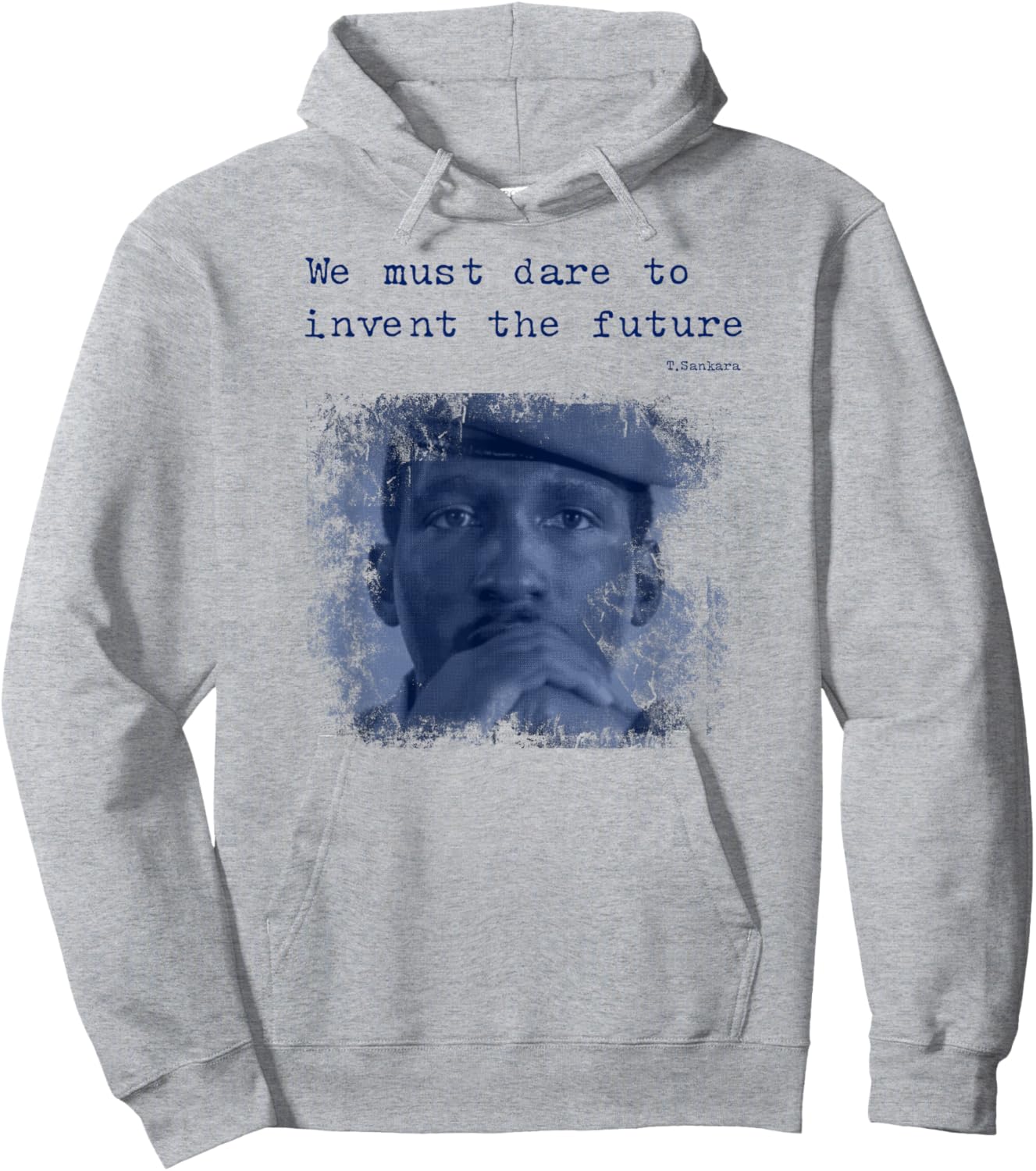 Thomas Sankara , grey, S Hoodie - Hoodie | Ash