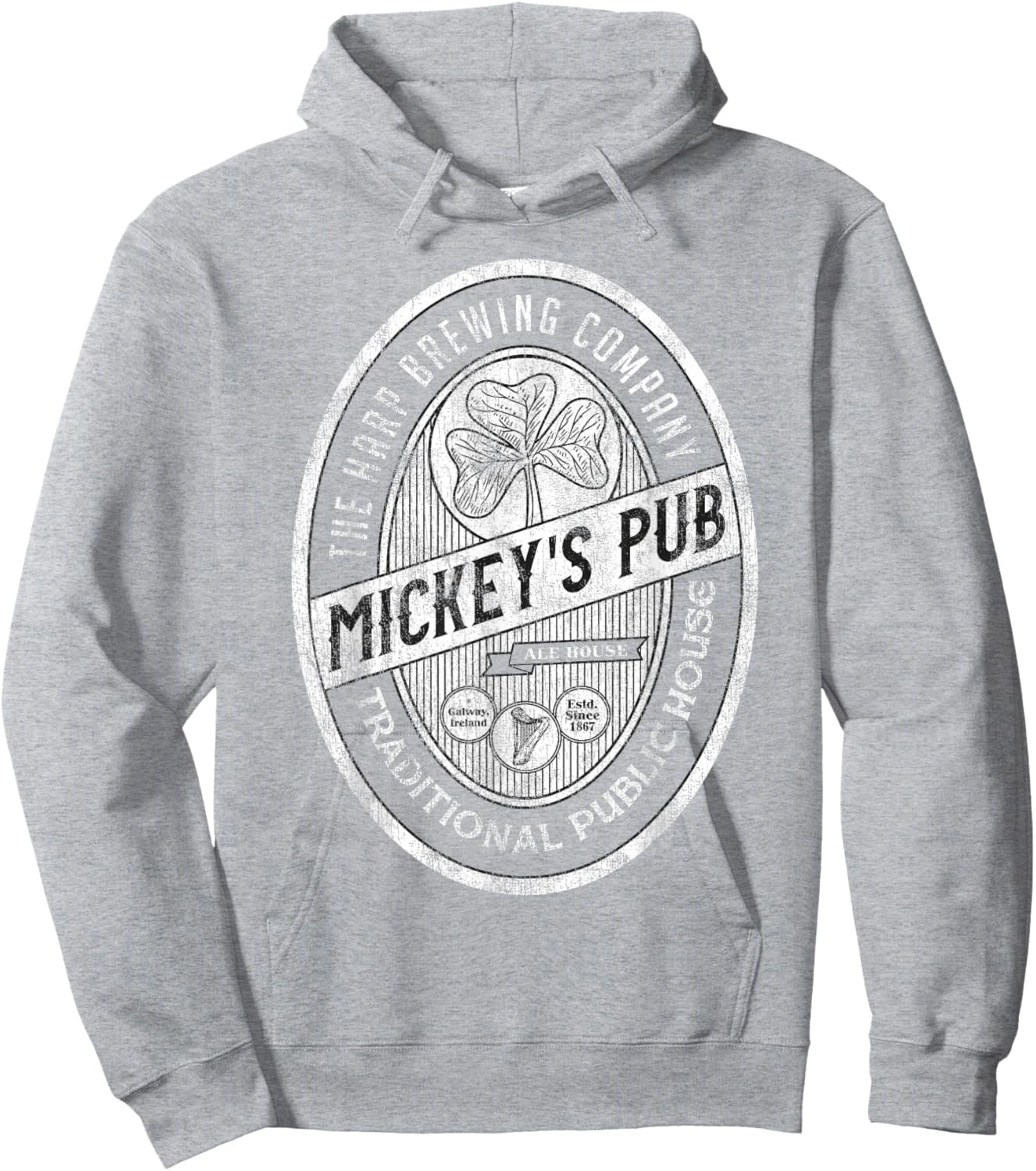 Mickey's Pub Galway, Ireland - Eire Gift - Irish Heritage Hoodie - Hoodie | Ash