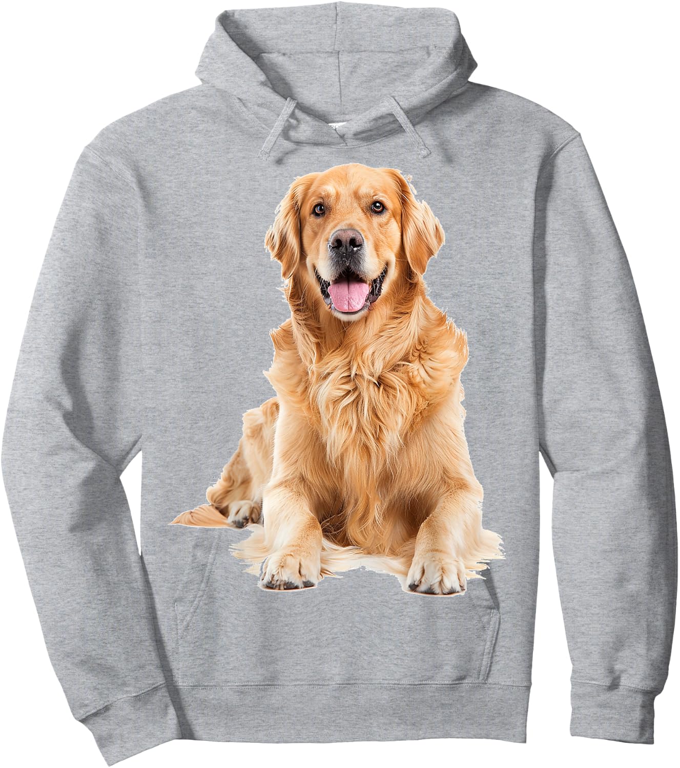 Golden Retriever Dog Graphic Pet Artwork Golden Retriever Men Women Kids Hoodie - Hoodie | Ash
