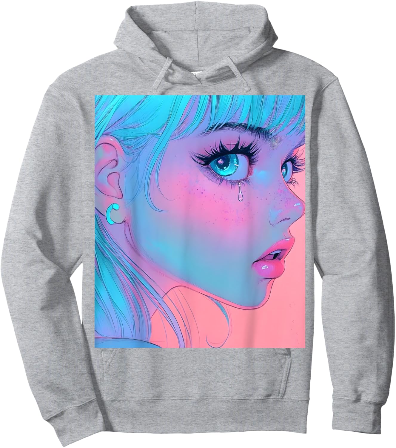 Anime Girl Vaporwave Egirl Aesthetic Japanese Otaku Hoodie - Hoodie | Ash