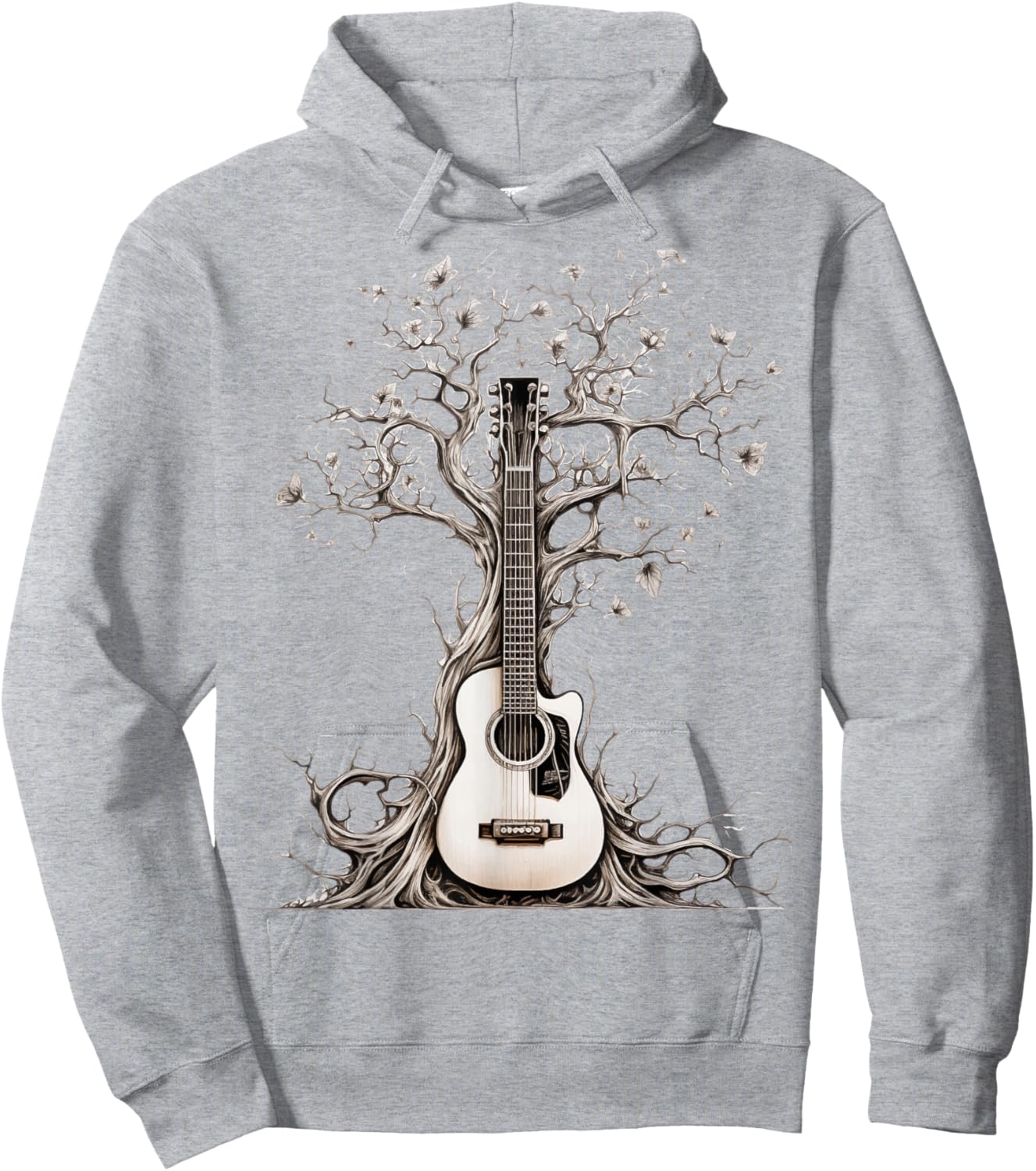 Acoustic Guitar Tree Of Life Nature Of Music Guitarist Hoodie - Hoodie | Ash