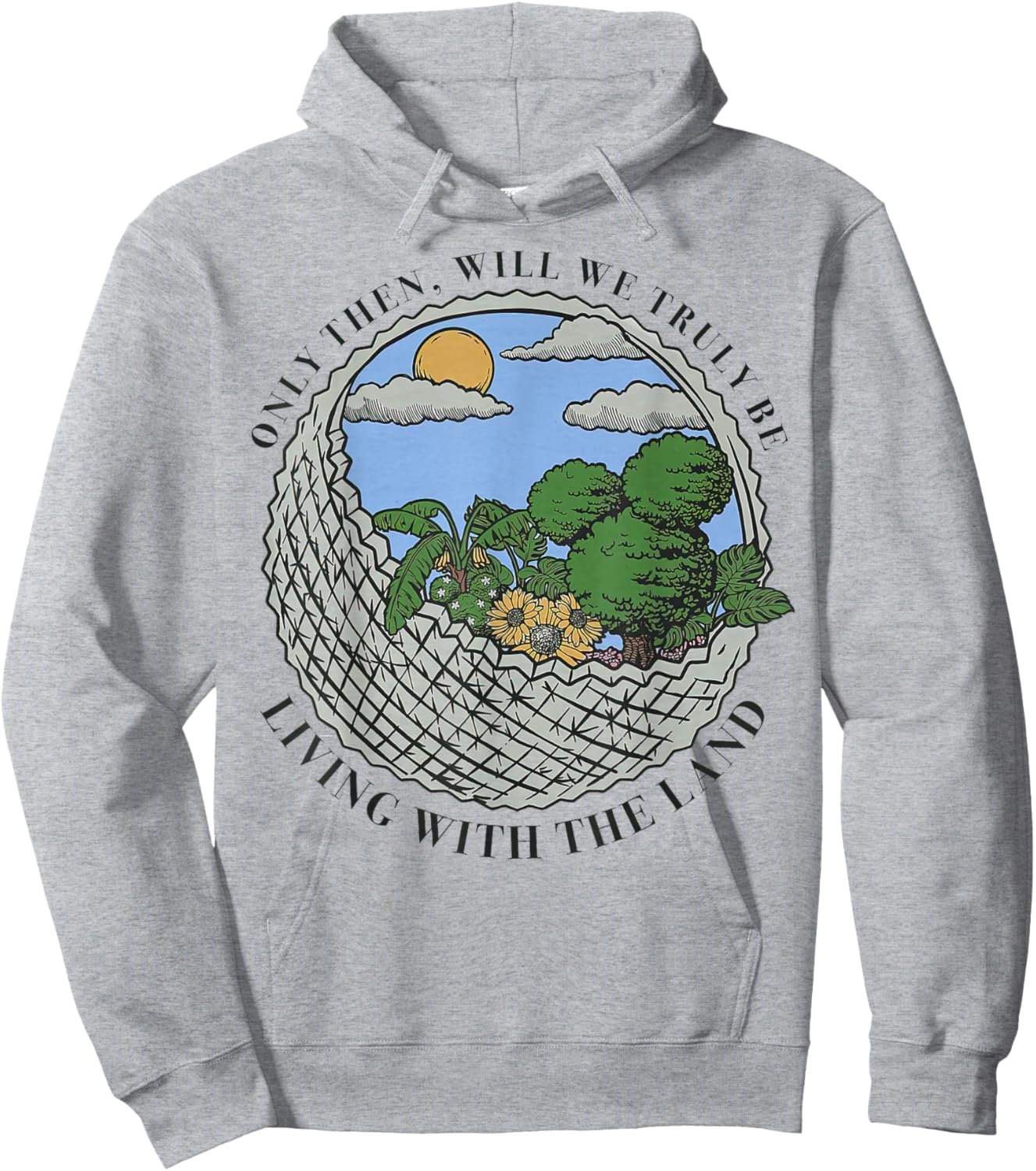 Living with The Land Hoodie - Hoodie | Ash