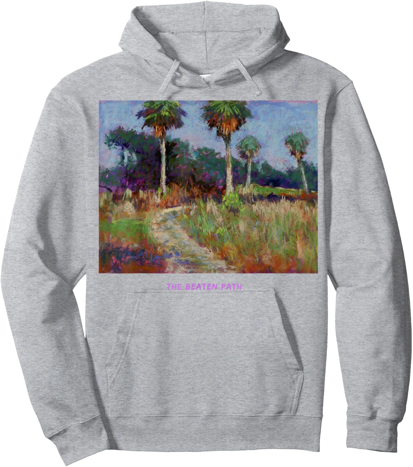 tropical arty- The Beaten Path Hoodie - Hoodie | Ash