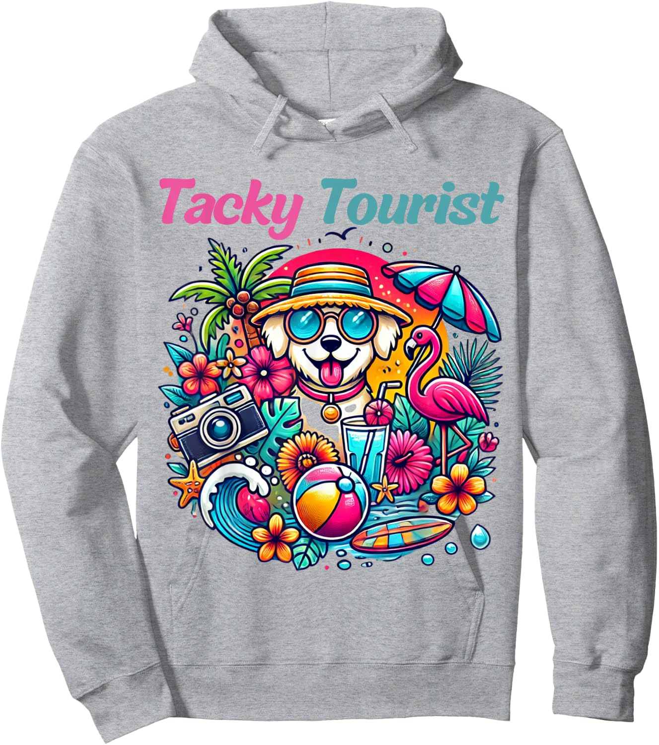 Vacay Tacky Tourist Outfit Wacky Cruise Costume Idea Tacky Hoodie - Hoodie | Ash