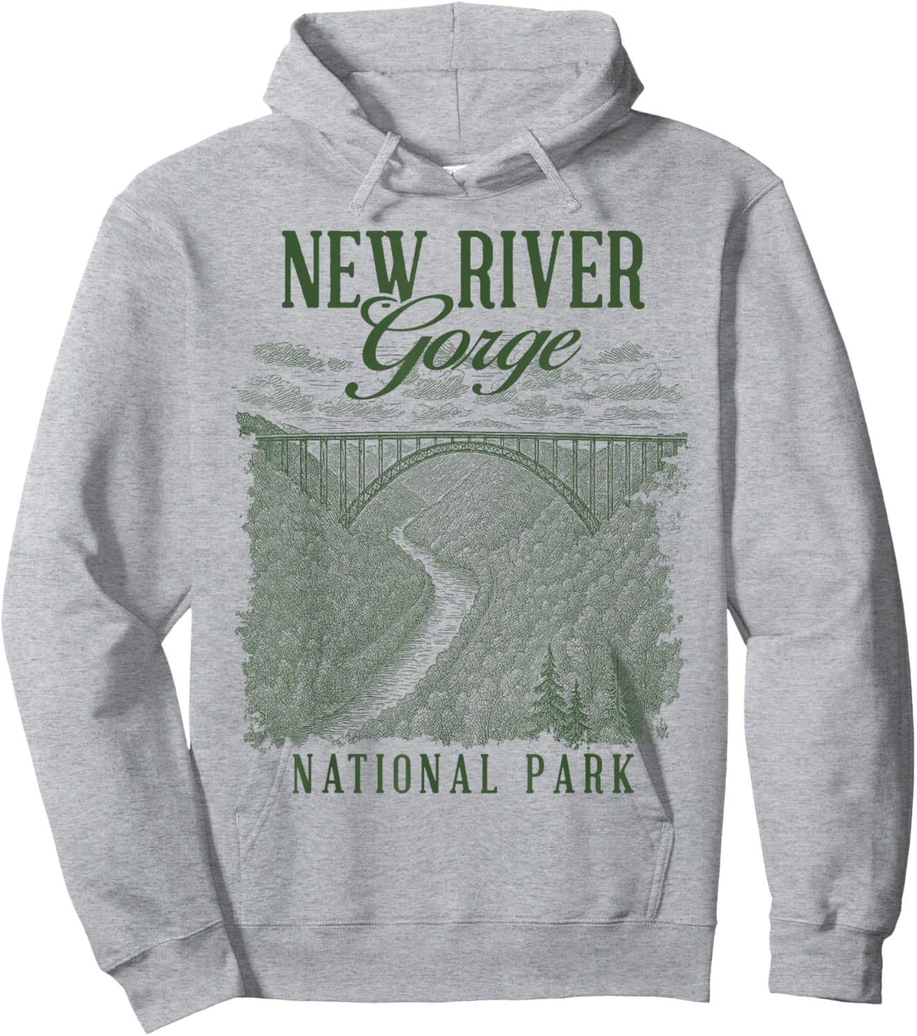New River Gorge National Park Traveling Nature Exploring Hoodie - Hoodie | Ash