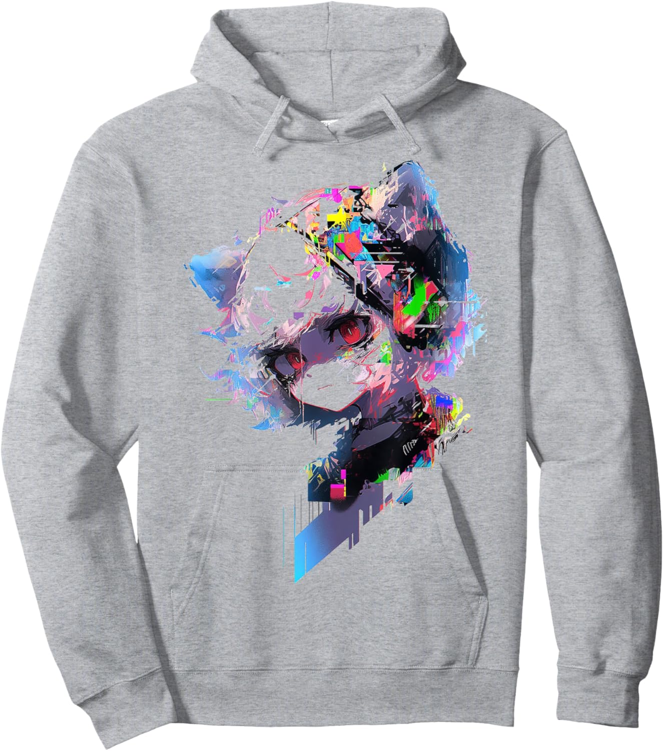Anime Abstract Human Women Graphic Anime Hoodie - Hoodie | Ash