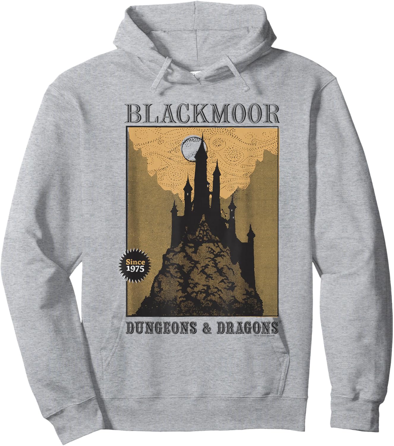Dungeons & Dragons 50th Anniversary Blackmoor Castle Card Hoodie - Hoodie | Ash