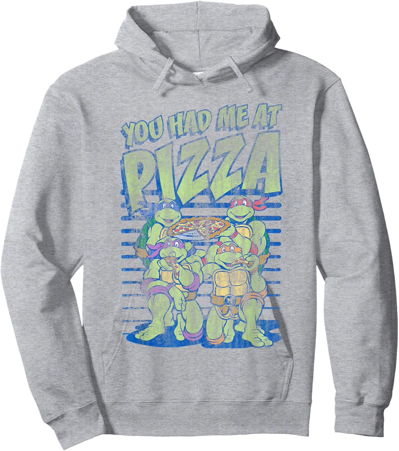 Teenage Mutant Ninja Turtles You Had Me At Pizza Distressed Hoodie - Hoodie | Ash