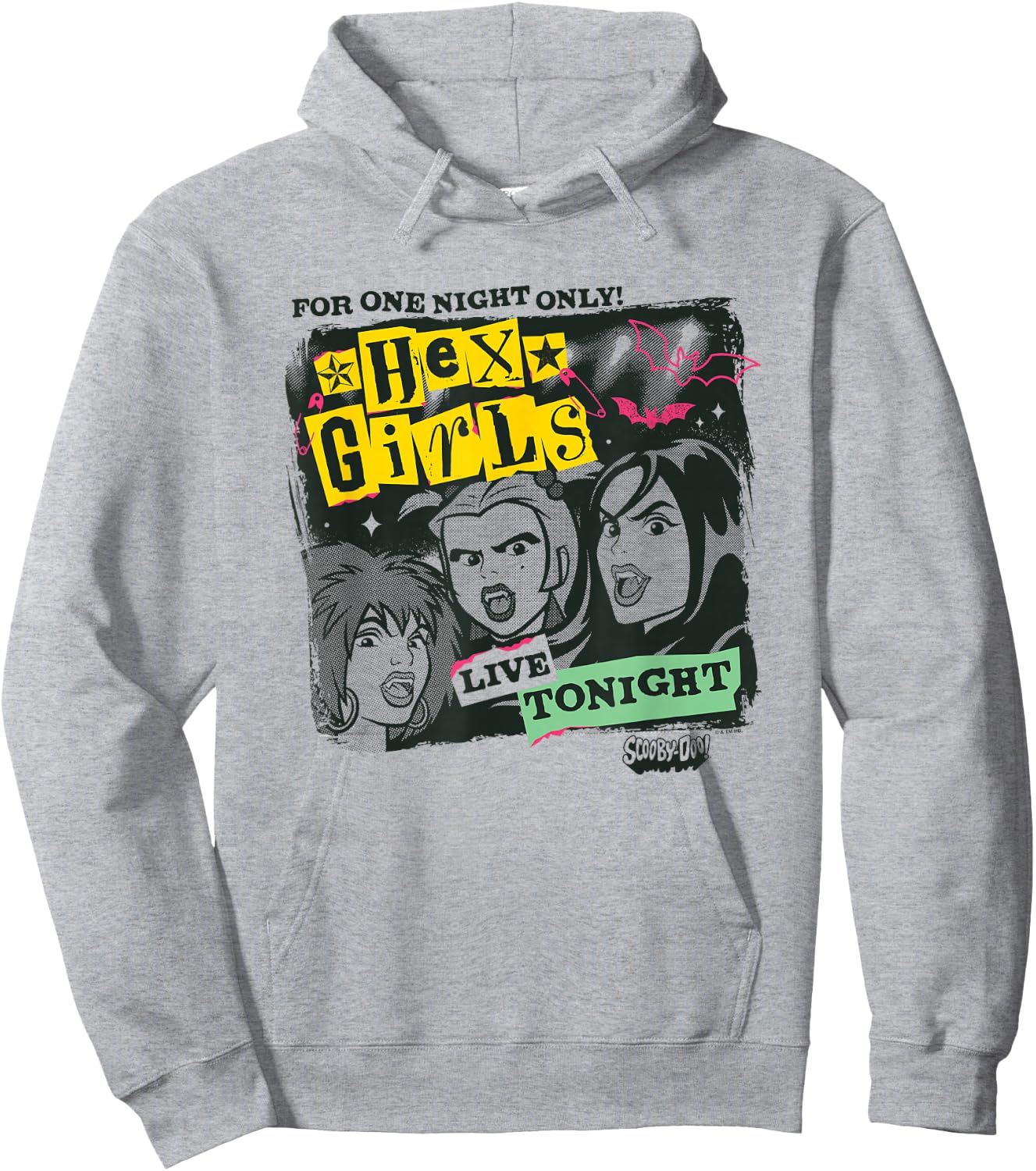 Scooby-Doo Hex Girls For One Night Only! Live Tonight Logo Hoodie - Hoodie | Ash