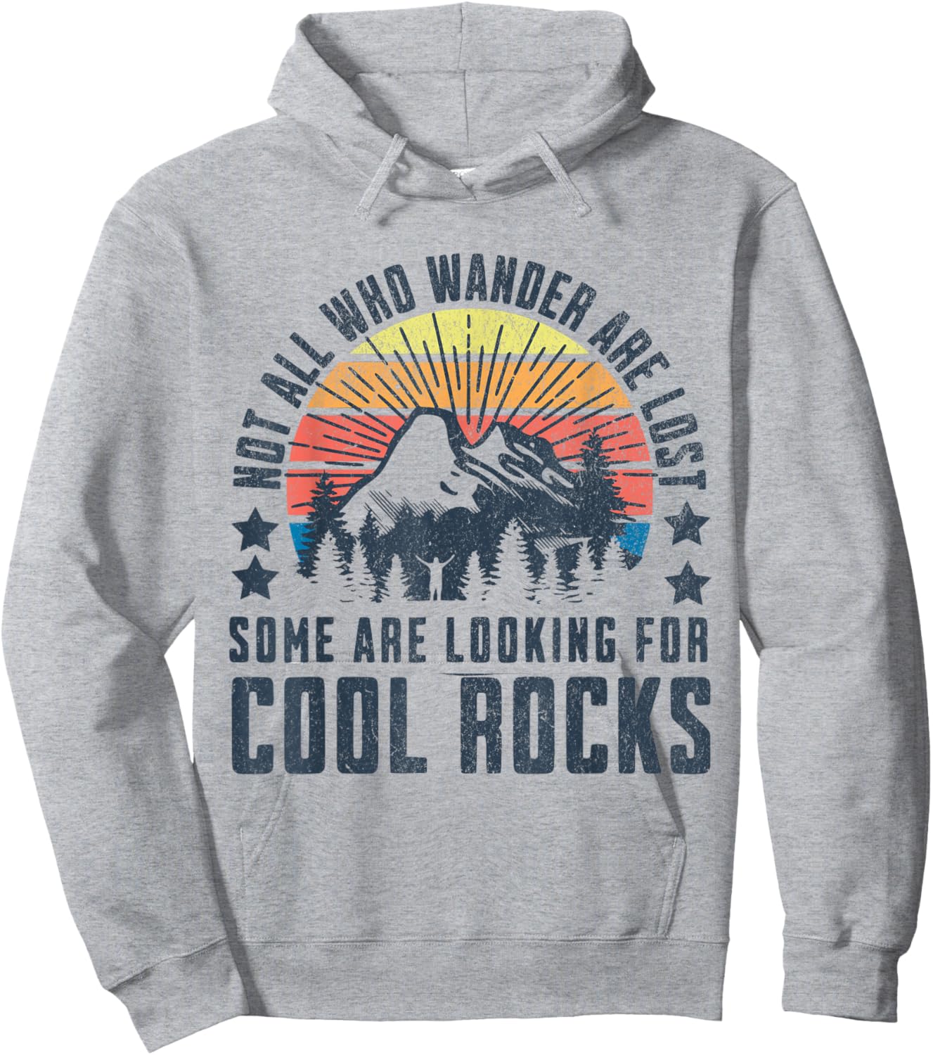 Not All Who Wander are Lost, Some are Looking for Cool Rocks Hoodie - Hoodie | Ash
