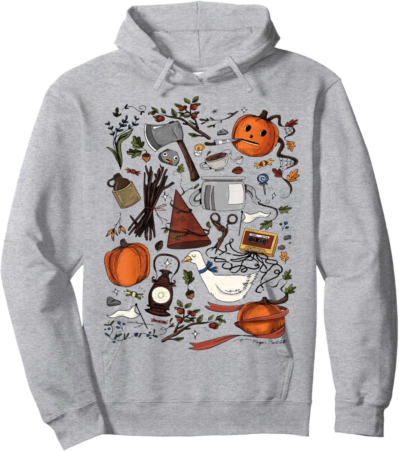 Spooky Pottsfield Harvest Festival Pumpkin Vibes Halloween Hoodie - Hoodie | Ash