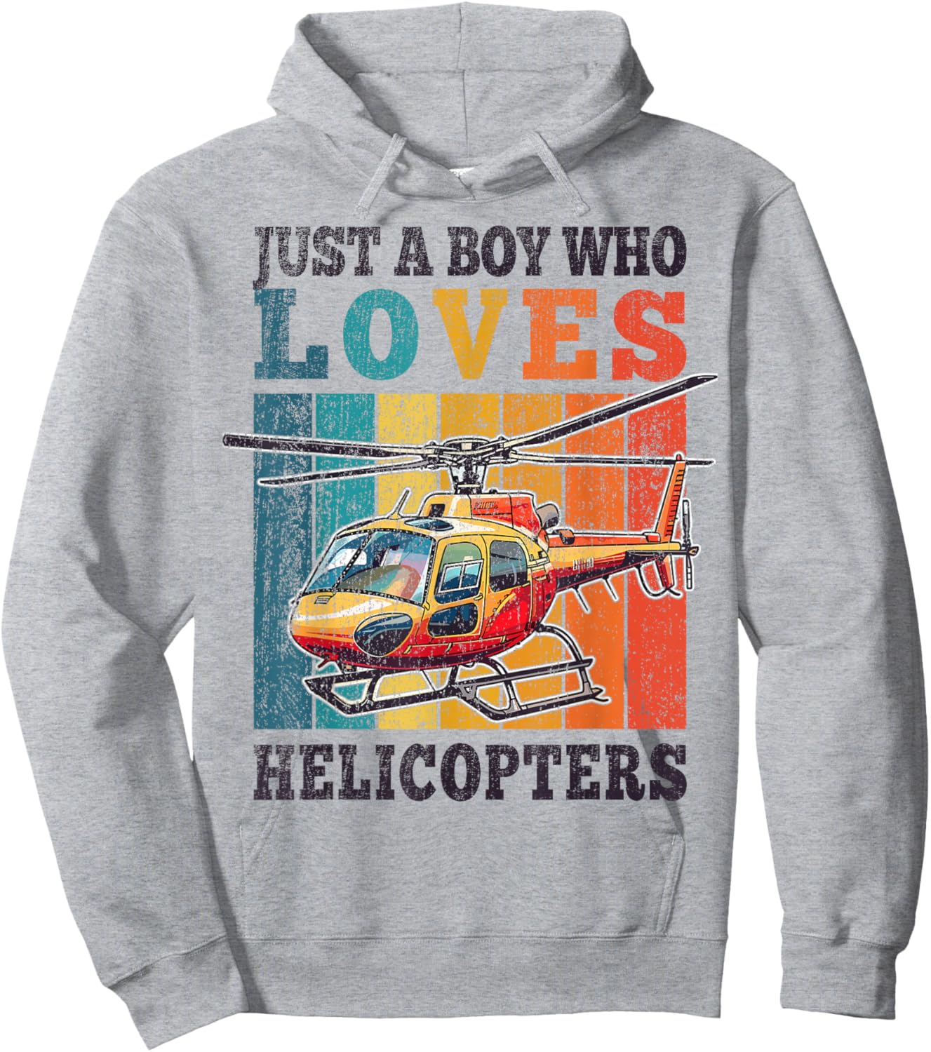 Helicopter Just A Boy Who Loves Helicopters Kid Boys Toddler Hoodie - Hoodie | Ash