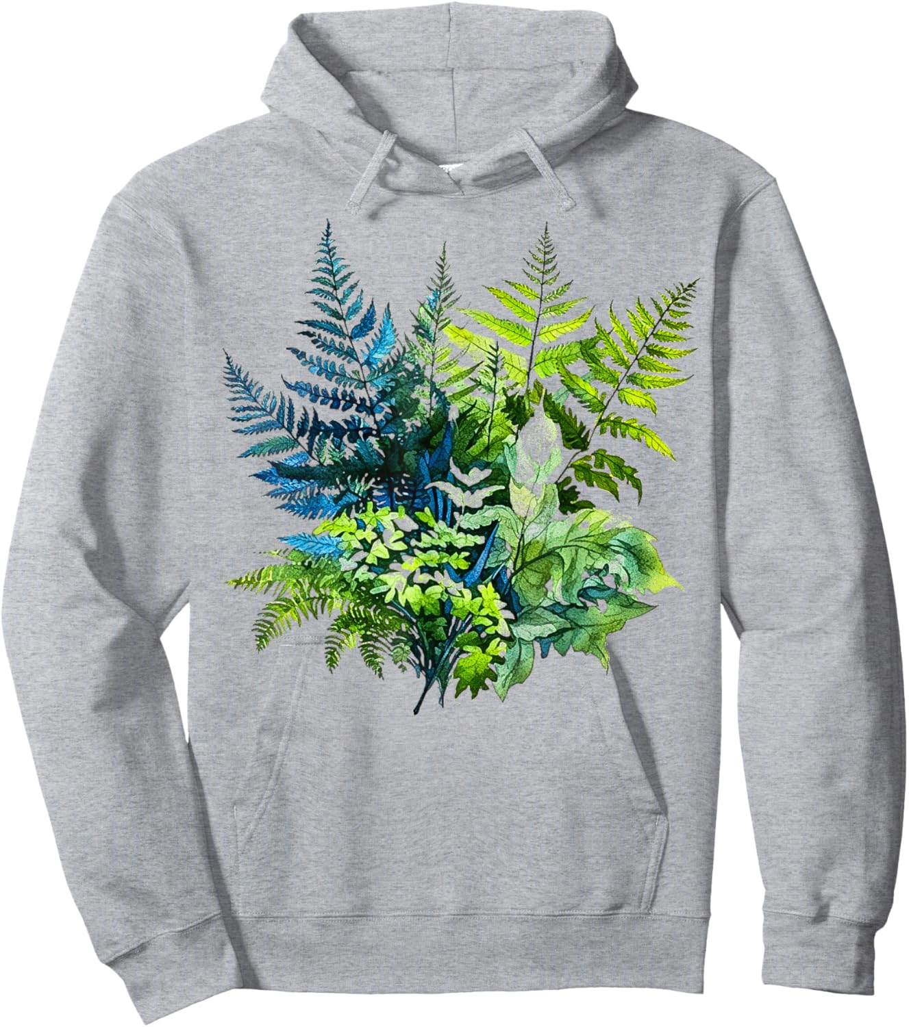 Fern Botanical Plant Botany Hoodie - Hoodie | Ash