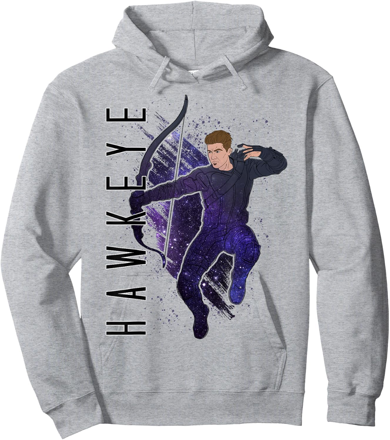 Marvel Avengers Endgame Hawkeye Galaxy Painted Hoodie - Hoodie | Ash