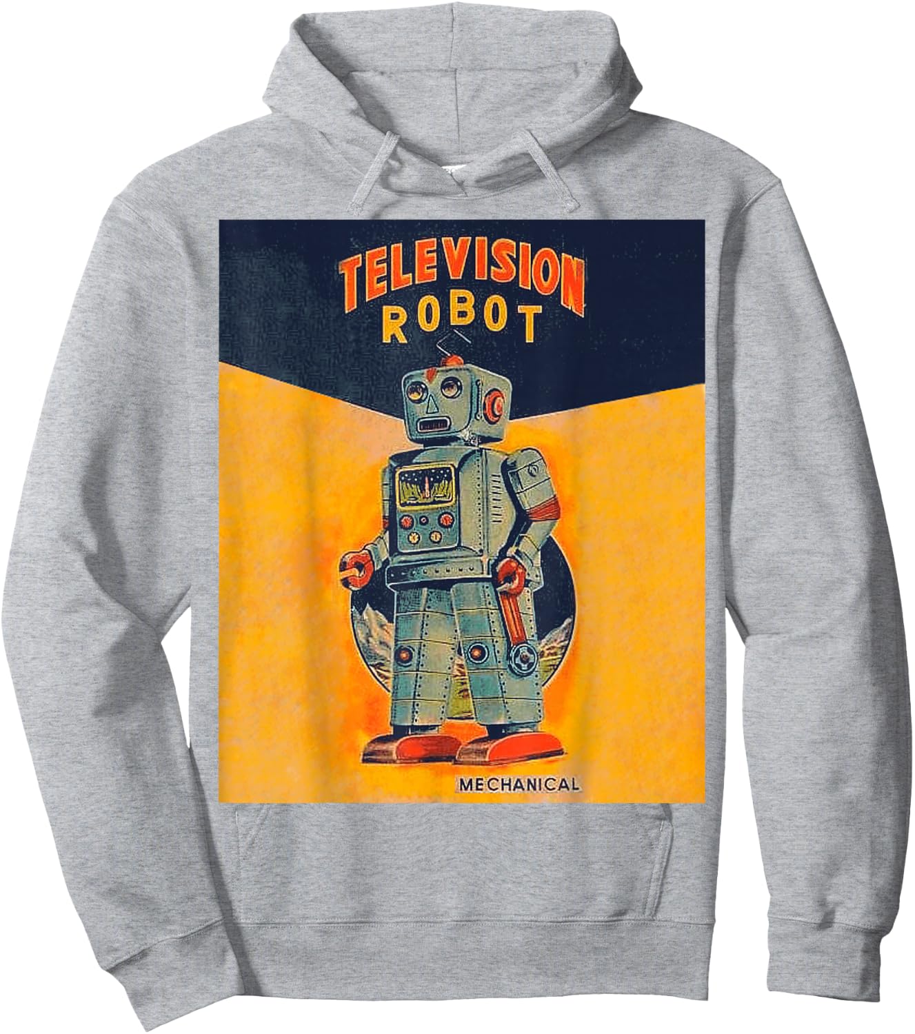 Vintage Graphics American Toy Television Robot Old Retro Hoodie - Hoodie | Ash